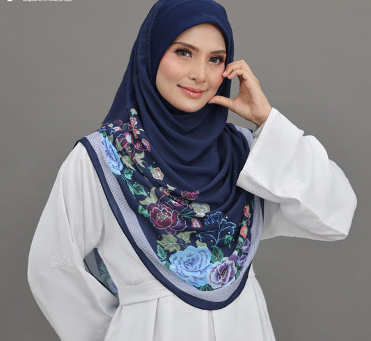 NAVY RANIA SCARF