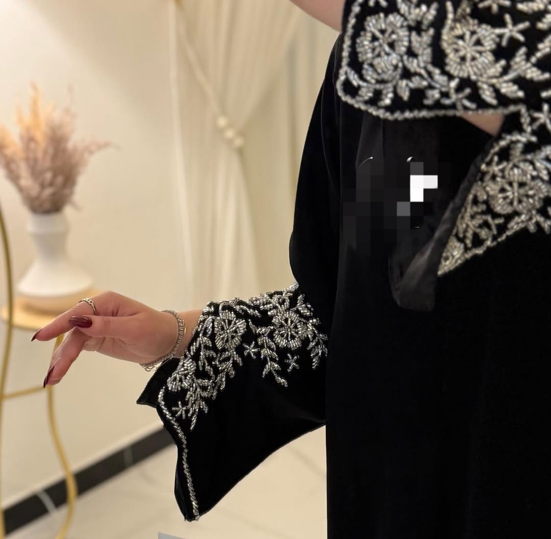 RUBAB SILVER HANDWORK ABAYA