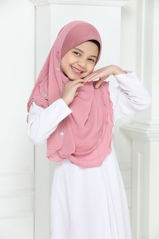 NYLA KIDS SCARF - L PINK