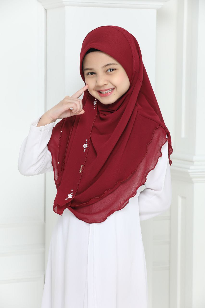 NYLA KIDS SCARF - MAROON