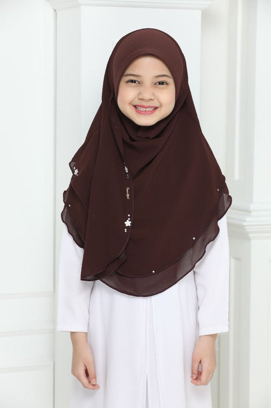 NYLA KIDS SCARF - BROWN