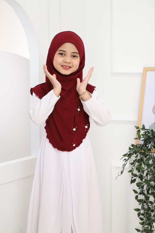 MAROON RIDA KIDS SCARF