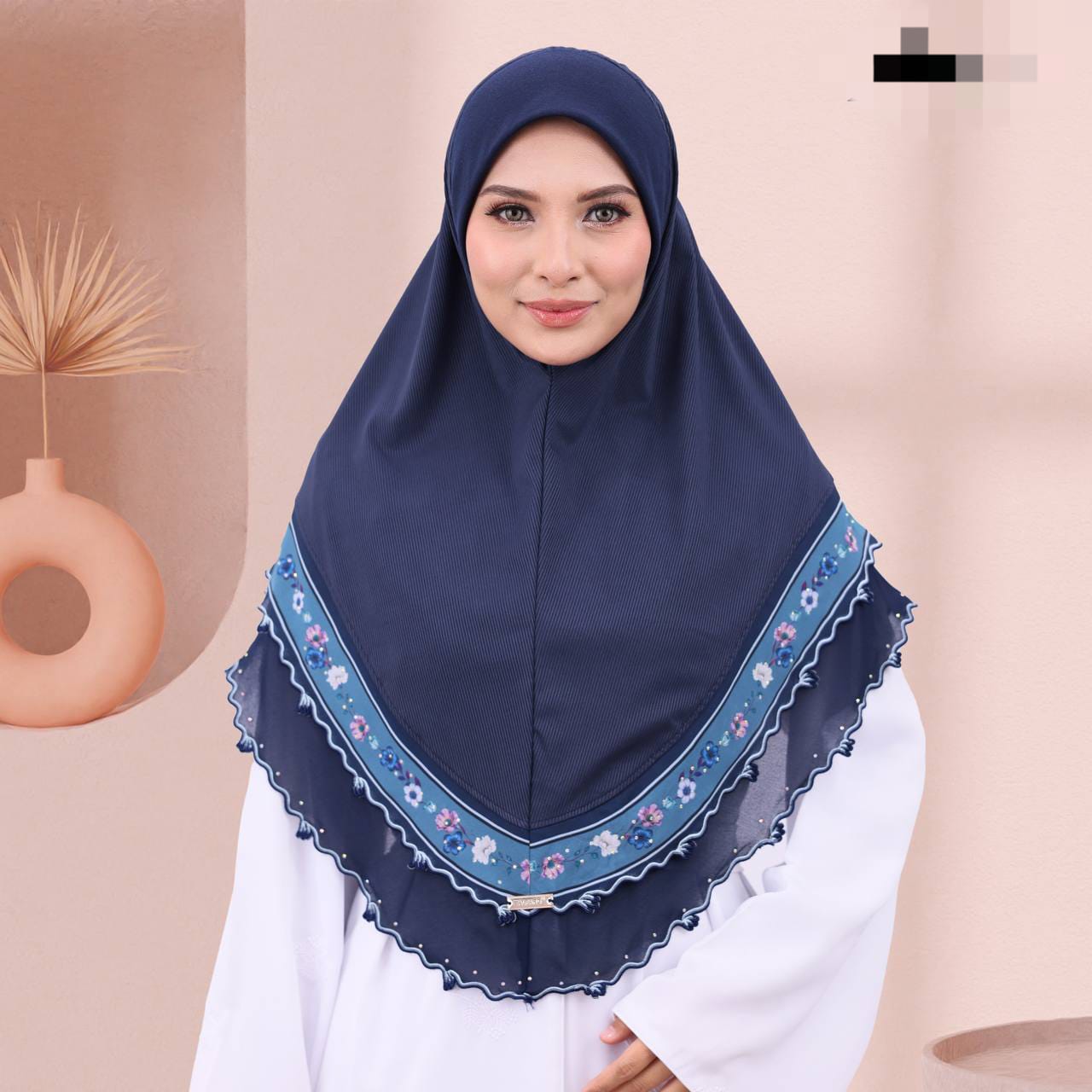 NAVY LINA SCARF