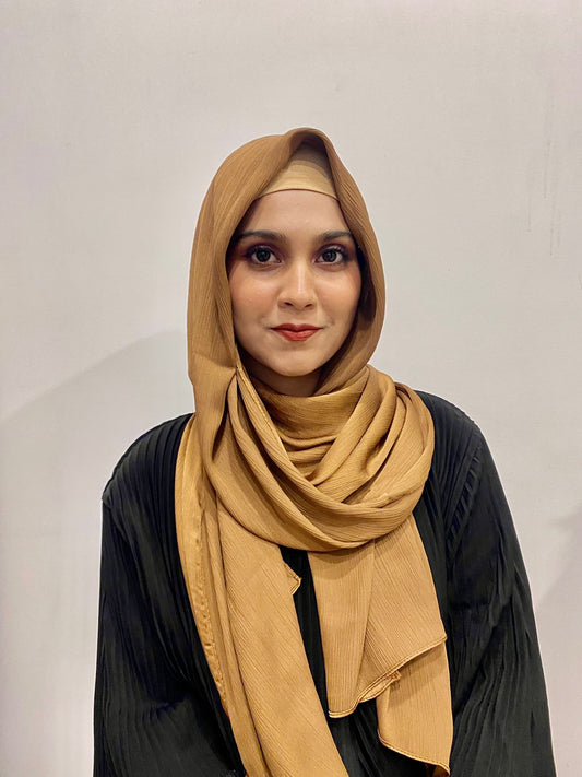 Brown Premium Crepe Satin Hijab
