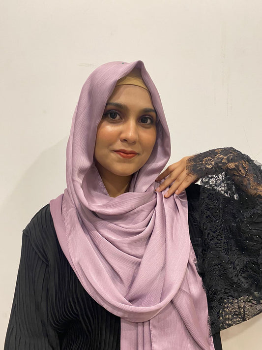 Lilac Premium Crepe Satin Hijab