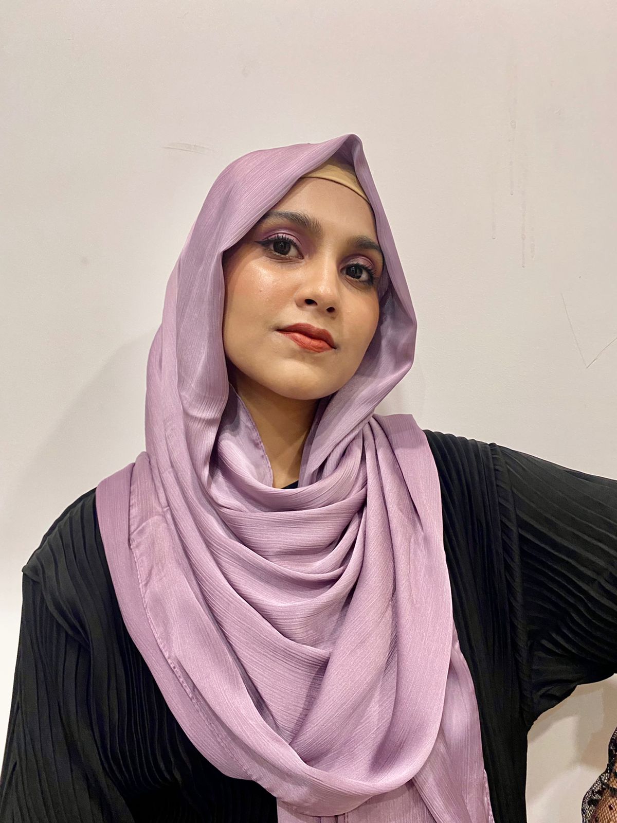 Lilac Premium Crepe Satin Hijab