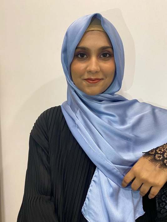 Baby Blue Premium Crepe Satin Hijab