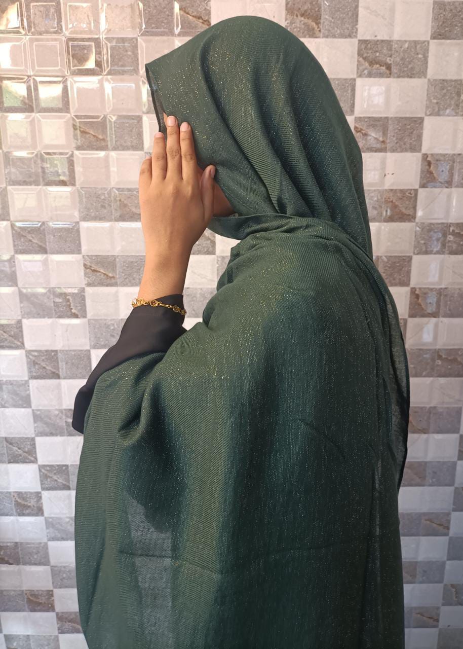 GREEN MARIAM SHIMMER HIJAB