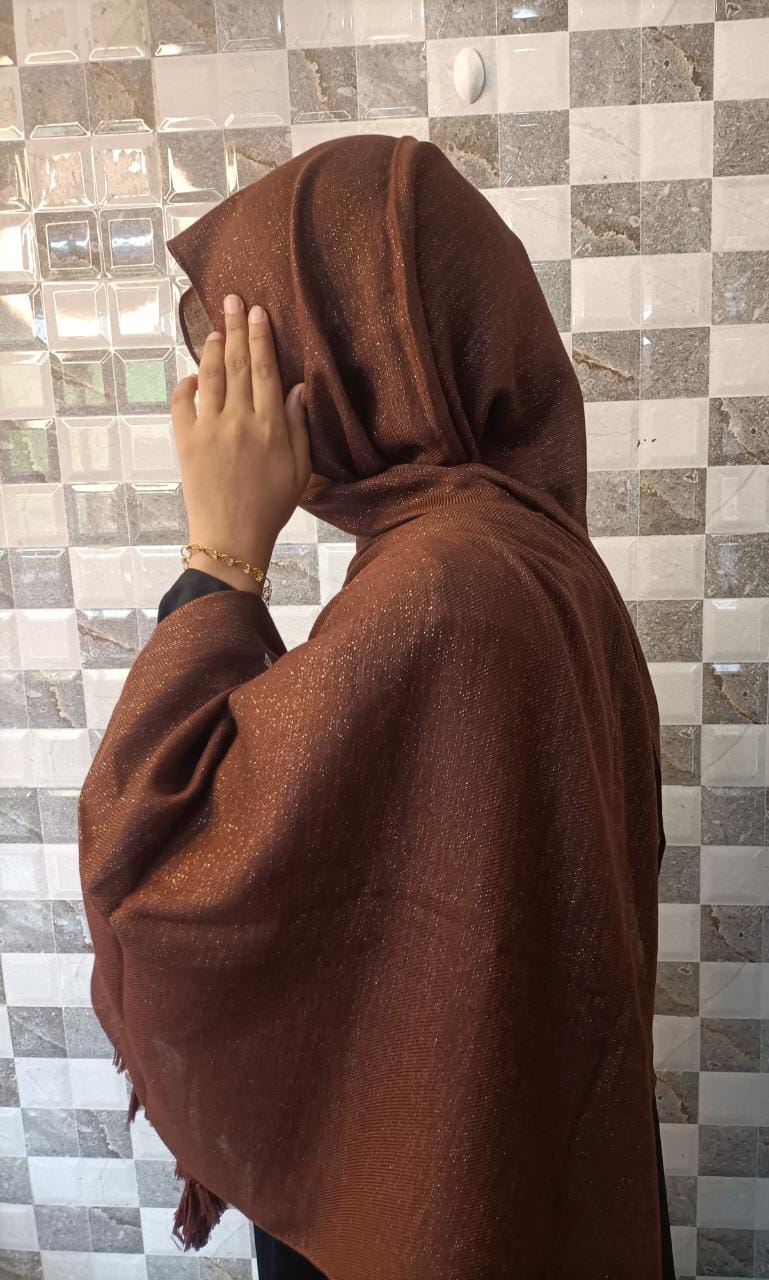 BROWN MARIAM SHIMMER HIJAB